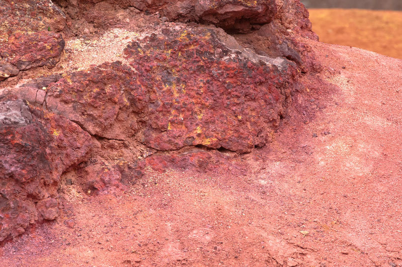 Close-up of red rock