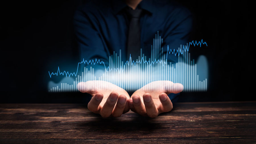 Business growth progress or success concept invest in trading illustration