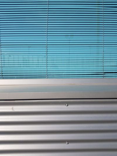 Corrugated metallic texture, blue blind, modern surface