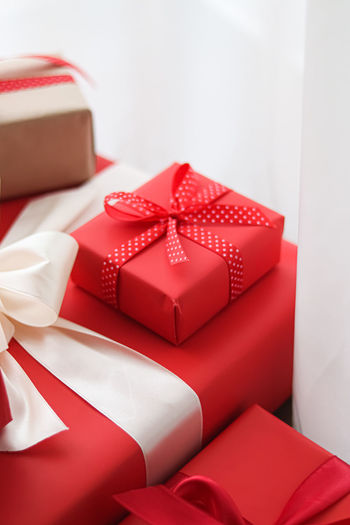 Close-up of gift box on table