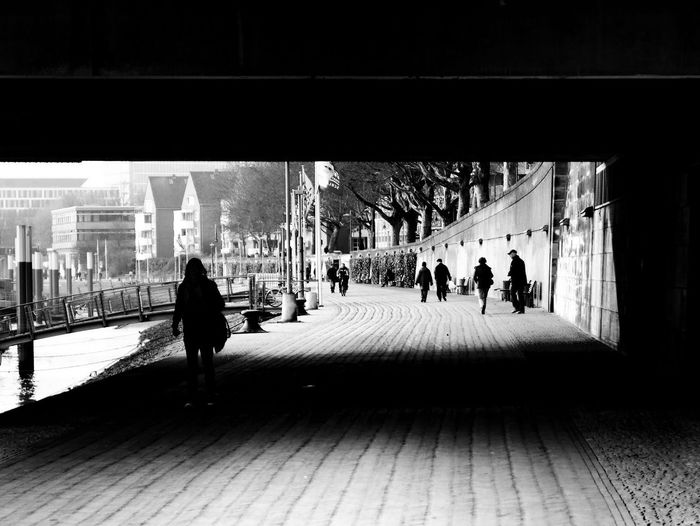 People walking in city
