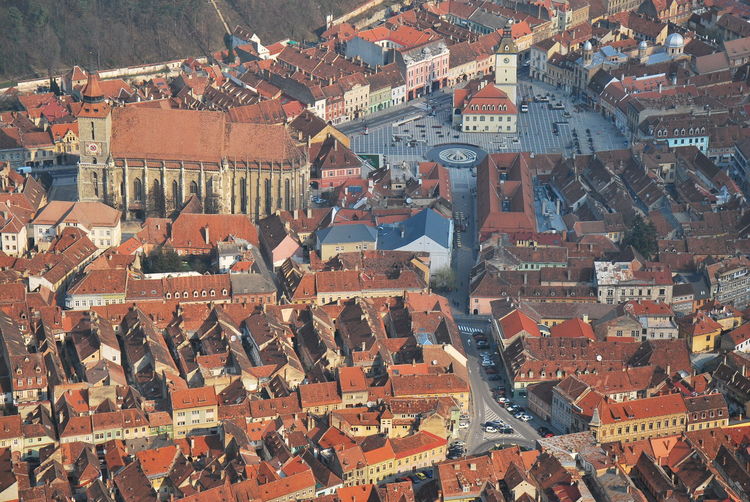 High angle view of cityscape