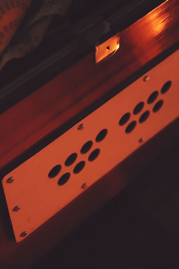 High angle view of computer keyboard