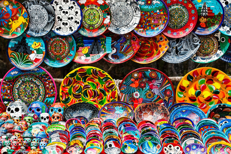 Full frame shot of multi colored candies for sale at market stall