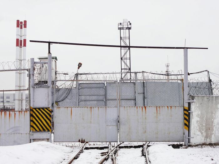 View of industrial building during winter