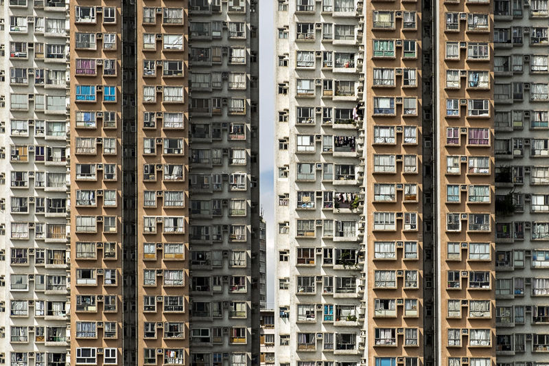 Full frame shot of residential buildings