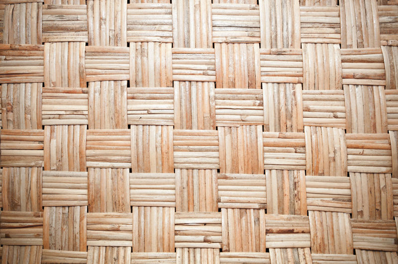 Full frame shot of wooden wicker basket