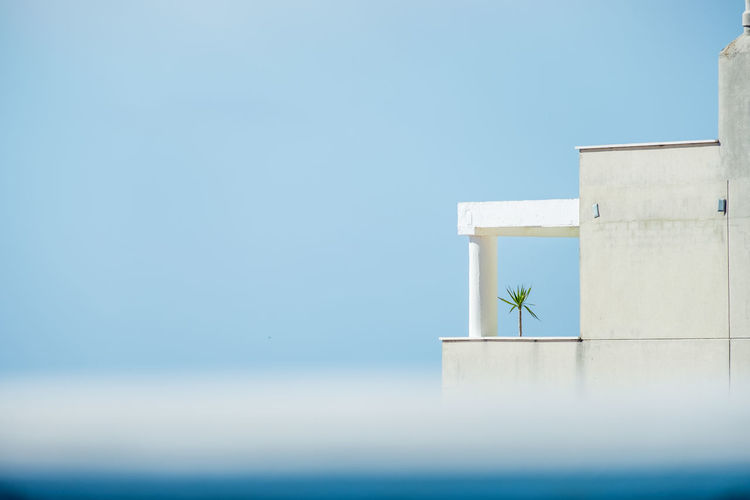 Built structure against clear blue sky