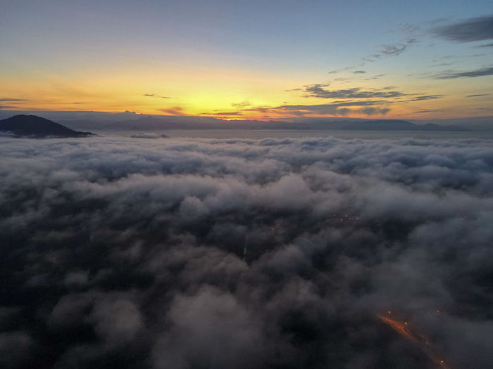 Scenic view of cloudscape during sunset