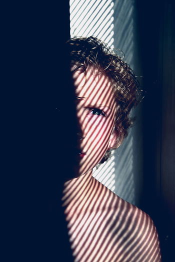 Jayden on instagram @jaydenclowe Amazing Artistic Beauty Boy Child Day Happy Friday! Indoors Kid Light And Shadow Morning Light One Person People Portrait Serious Striped Studio Shot Stunning The Portraitist - 2017 EyeEm Awards