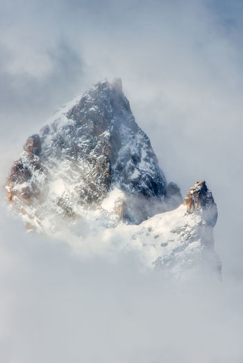 SCENIC VIEW OF SNOW MOUNTAIN AGAINST SKY
