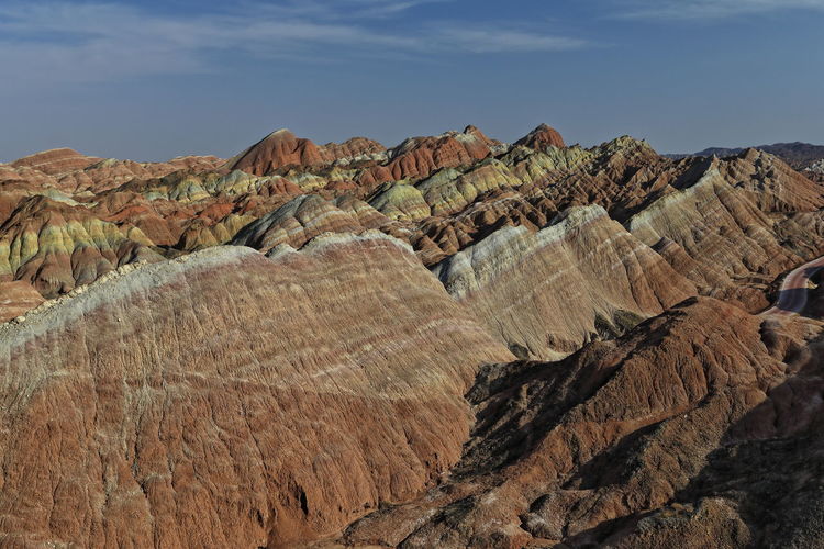 0859 sandstone and siltstone landforms of zhangye-danxia nnal.geological park. zhangye-gansu china.