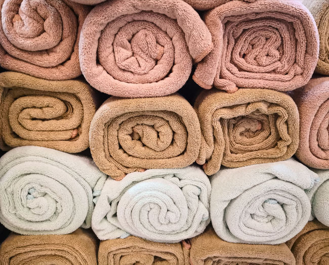 Full frame shot of towels
