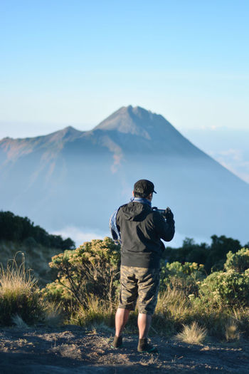 Merbabu mountain national park, indonesia