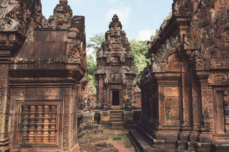 Exterior of temple against sky