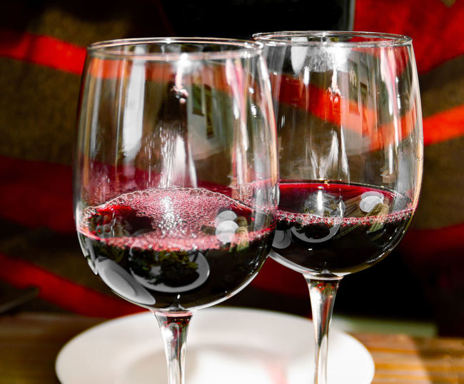 Close-up of wineglass