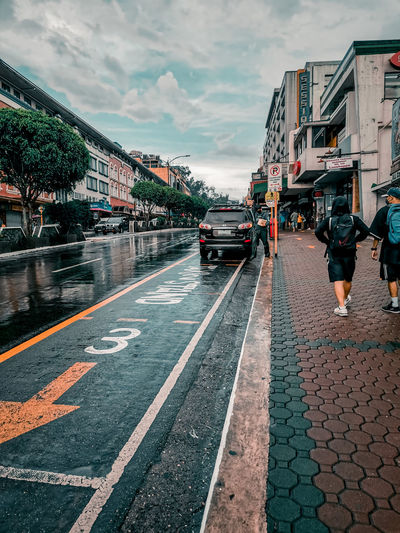 City street during rainy season