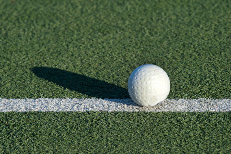 Close-up of a ball on a field